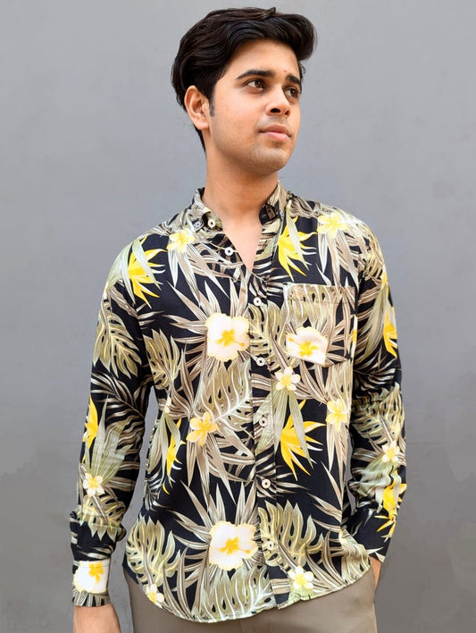 Leaf Printed Full sleeve shirt