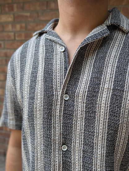 Black and Cream Premium Half Sleeve Shirt
